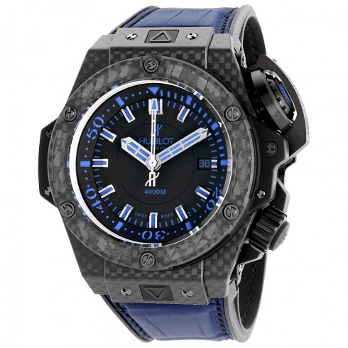 Hublot King Power Oceanographic Black Dial Blue Rubber Strap Men's Watch 731.QX.1190.GR.ABB12 watches