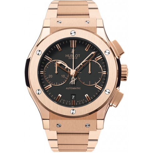 Hublot Matte Black Dial 18k King Gold Men's Watch 521.OX.1180.OX watches