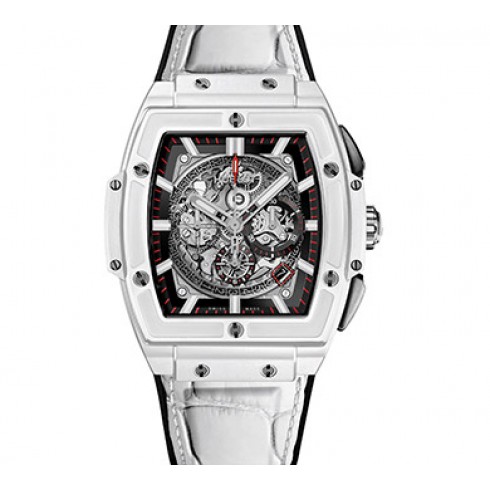 Hublot Spirit of Big Bang Skeleton Dial White Ceramic Chronograph Men's Watch 601.HX.0173.LR watches
