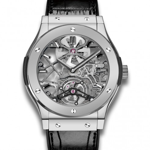 Hublot Ultra-Thin Skeleton Tourbillon Dial Skeleton Automatic Men's Luxury Watch 505.TX.0170.LR watches