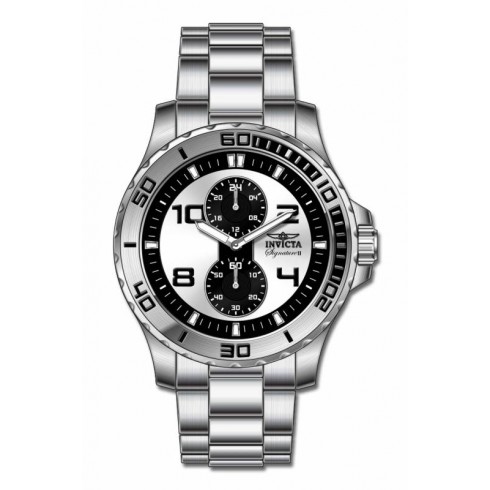 Replica Invicta Signature Silver and Black Dial Stainless Steel Men's Watch 7013 Watch