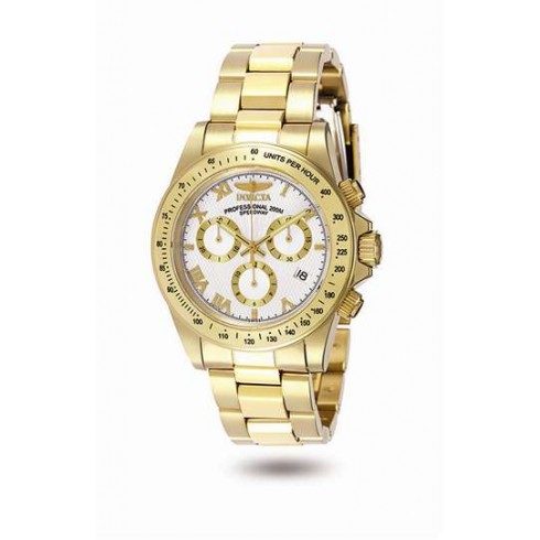 Invicta Speedway Chronograph White Dial 18kt Gold-plated Men's Watch 7030 watches