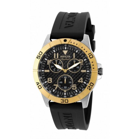 Invicta Signature Multi-Function Black Dial Black Rubber Men's Watch 7075 watches