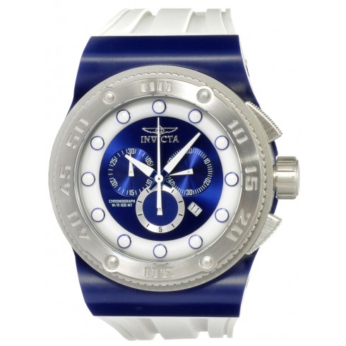 Invicta Akula Chronograph Blue and White Dial White Rubber Men's Watch 12326 watches