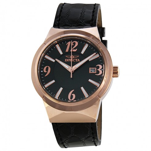 Invicta Angel Black Dial Black Leather Ladies Watch 15413 watches