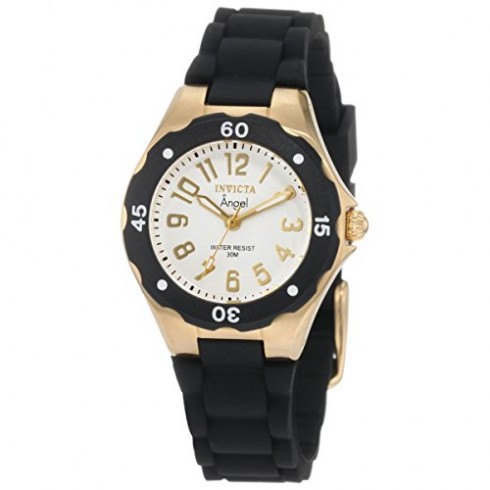 Replica Invicta Angel Black Dial Black Polyurethane Ladies Watch 1629 Watch