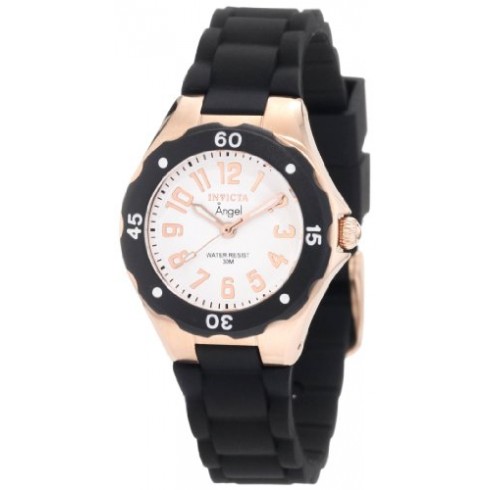 Invicta Angel Black Dial Black Polyurethane Ladies Watch 1631 watches