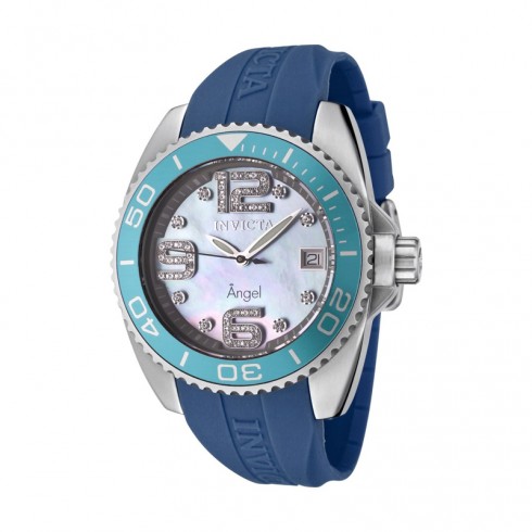 Invicta Angel Blue Rubber Strap Ladies Watch 0496 watches