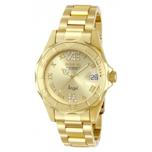 Invicta Angel Champagne Dial 18kt Gold Ion-plated Ladies Watch 14397 watches