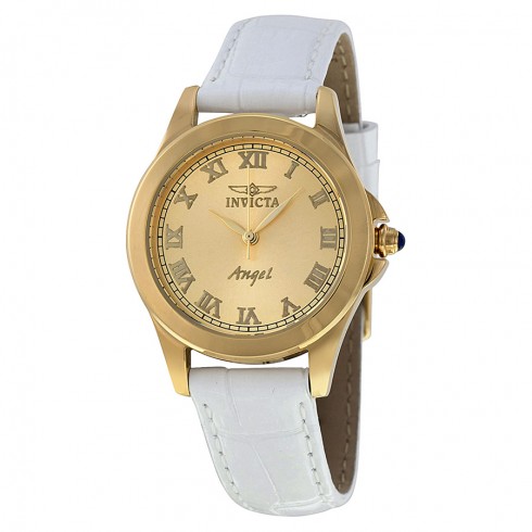 Invicta Angel Champagne Dial Interchangeable Leather Ladies Watch 14805 watches