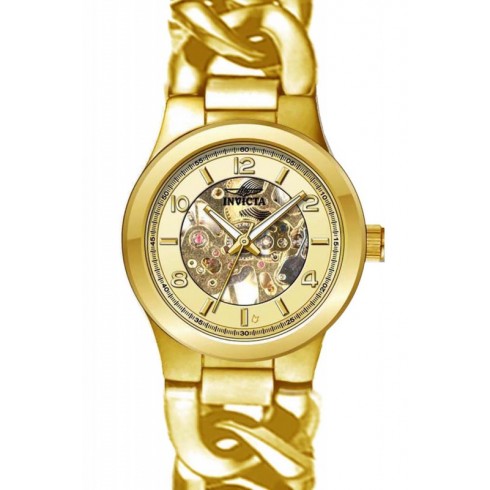 Invicta Angel Gold Skeleton Dial Gold-tone Twist Ladies Watch 17251 watches