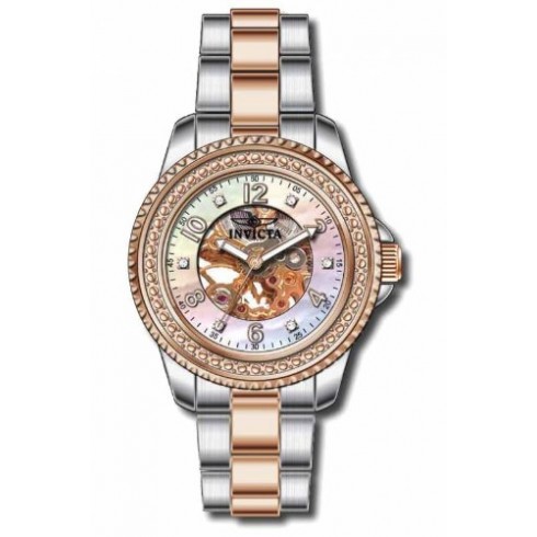 Invicta Angel Mechanical Skeletal Dial Two-tone Ladies Watch 16703 watches