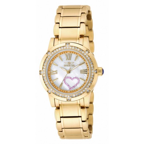 Invicta Angel Mother of Pearl Dial 18kt Gold-plated Ladies Watch 18605 watches