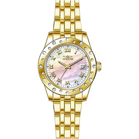 Invicta Angel Mother of Pearl Dial Gold-plated Ladies Watch 17488 watches