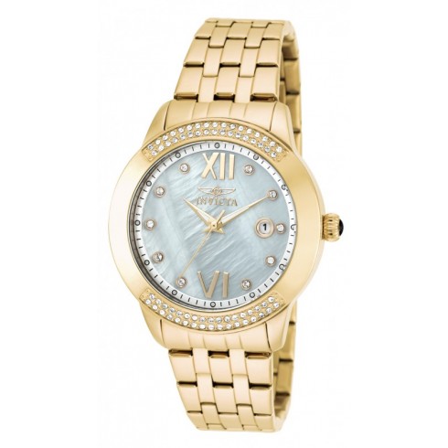 Invicta Angel Mother of Pearl Dial Gold-plated Ladies Watch 20313 watches