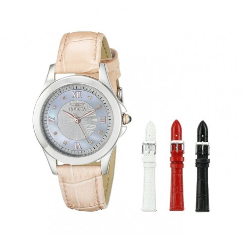 Invicta Angel Mother of Pearl Interchangeable Leather Ladies Watch 19655 watches
