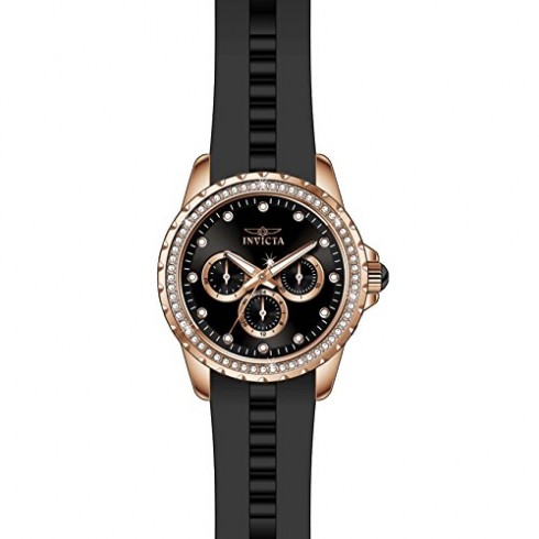 Invicta Angel Multi-Function Black Dial Black Polyurethane Ladies Watch 21902 watches