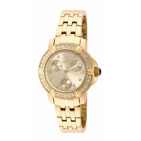 Invicta Angel Multi-Function C hampagne Dial Gold-plated Ladies Watch 18964 watches