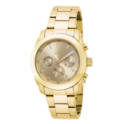 Invicta Angel Multifunction Gold Dial Gold Ion-plated Ladies Watch 17901 watches