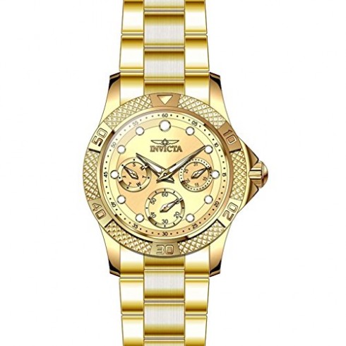 Invicta Angel Multi-Function Gold Dial Gold-tone Ladies Watch 21766 watches