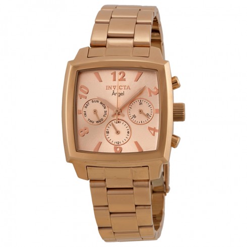 Invicta Angel Multi-function Rose Dial Rose Gold-tone Ladies Watch 12102 watches