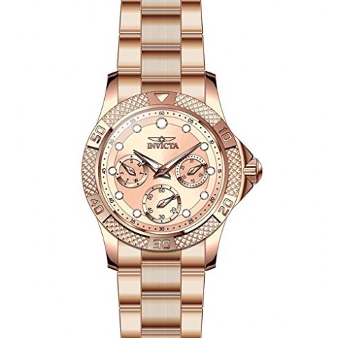 Invicta Angel Multi-Function Rose Dial Rose Gold-tone Ladies Watch 21765 watches