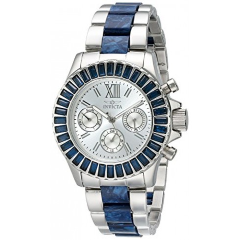 Invicta Angel Multi-Function Silver Dial Stainless Steel Blue Acetate Ladies Watch 18869 watches