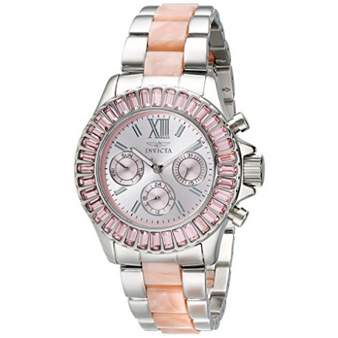 Invicta Angel Multi-Function Silver Dial Stainless Steel Pink Acetate Ladies Watch 18868 watches