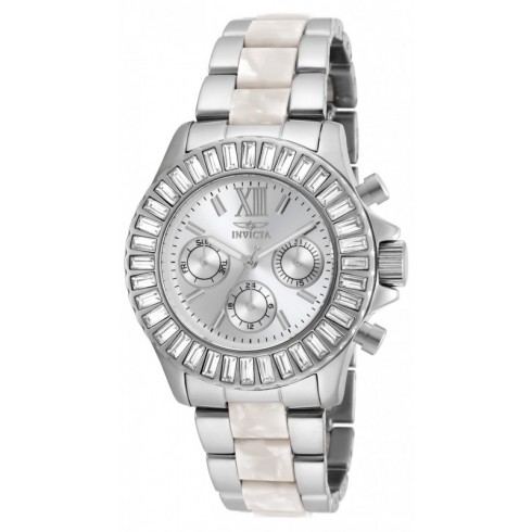 Invicta Angel Multi-Function Silver Dial Stainless Steel with Horne Plastic Ladies Watch 18867 watches
