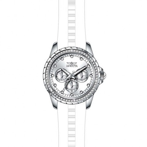 Invicta Angel Multi-Function Silver Dial White Polyurethane Ladies Watch 21899 watches