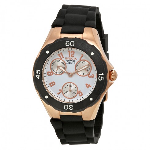 Invicta Angel Multi-Function White Dial Black Silicone Ladies Watch 18799 watches