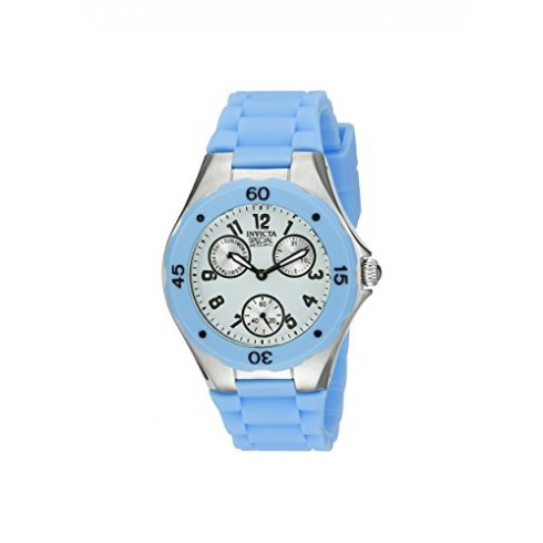 Invicta Angel Multi-Function White Dial Light Blue Silicone Ladies Watch 18795 watches