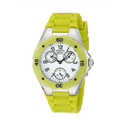 Invicta Angel Multi-Function White Dial Lime Green Silicone Ladies Watch 18793 watches