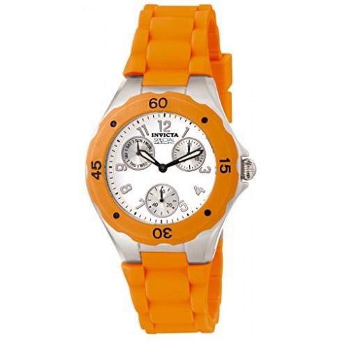 Invicta Angel Multi-Function White Dial Orange Silicone Ladies Watch 18792 watches