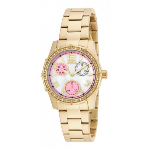 Invicta Angel Multi-Function White Mother of Pearl Dial Gold-plated Ladies Watch 16122 watches