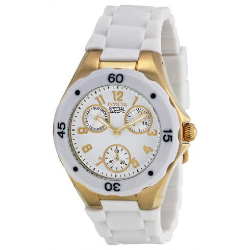 Invicta Angel Multi-Function White Sunray Dial White Silicone Ladies Watch 18796 watches