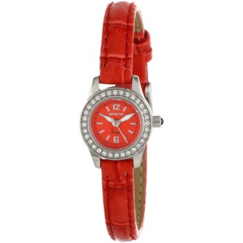 Invicta Angel Red Dial Red Synthetic Leather Ladies Watch 13656 watches