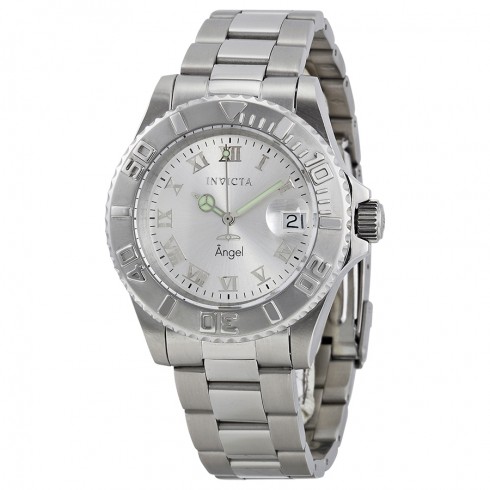 Invicta Angel Silver-tone Dial Stainless Steel Ladies Watch 14320 watches