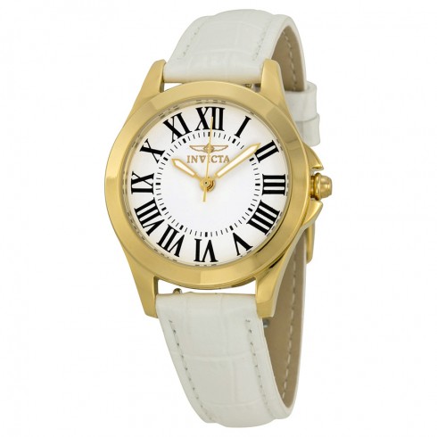 Invicta Angel White Dial Leather Strap Ladies Watch 15936 watches
