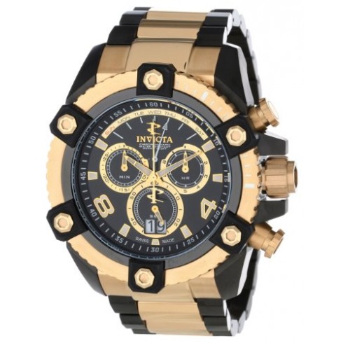 Invicta Arsenal Chronograph Black Dial Two-tone Black And Gold-tone PVD Stainless Steel Men's Watch 13018 watches
