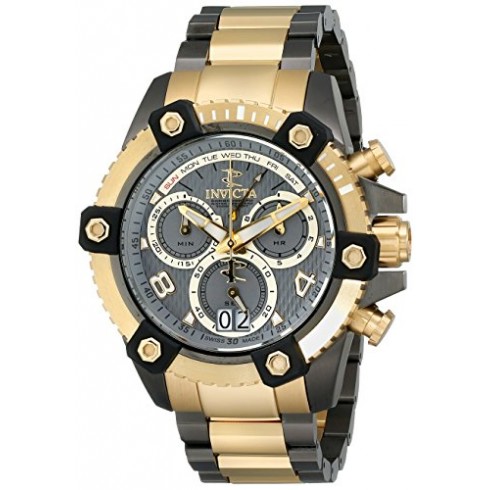 Replica Invicta Arsenal Chronograph Grey Dial Gunmetal Ion-plated and Gold-plated Men's Watch 12984 Watch