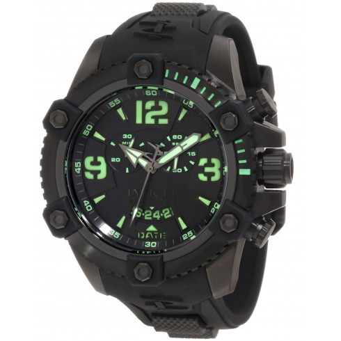Invicta Arsenal Reserve Chronograph Black Dial Black Rubber Men's Watch 11176 watches