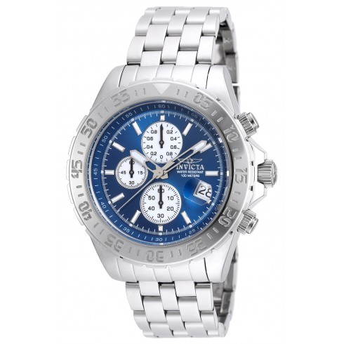 Invicta Aviator Chronograph Blue Dial Stainless Steel Men's Watch 20087 watches