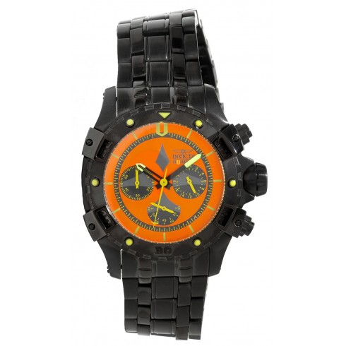 Invicta Aviator Chronograph Orange Dial Black PVD Men's Watch 80257 watches