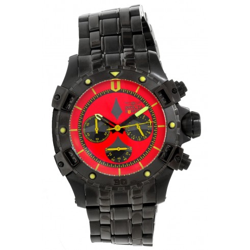 Invicta Aviator Chronograph Red Dial Black PVD Men's Watch 80256 watches