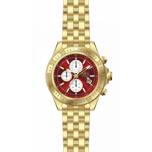 Invicta Aviator Chronograph Red Dial Gold-plated Men's Watch 18856 watches