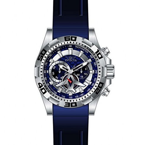 Invicta Aviator Multi-Function Blue Carbon Fiber Dial Blue Polyurethane Men's Watch 21736 watches