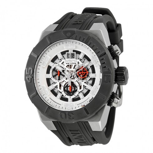 Invicta Aviator Skeleton Dial Black Polyurethane Men's Watch 15890 watches