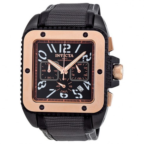 Invicta Black Dial Chronograph Black Strap Men's Watch 1467 watches