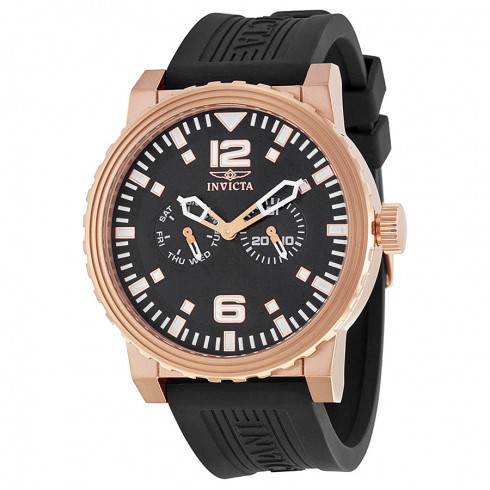 Invicta Black Dial Rubber Strap Men's Watch 13647 watches